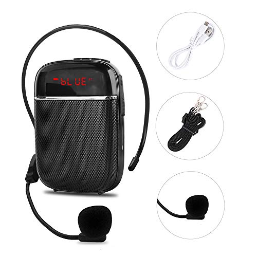Amplificatore vocale Bluetooth portatile, mini altoparlante cablato ricaricabile con microfono, per insegnanti, guide turistiche, pullman e altro.