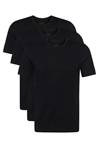 BOSS T- Shirt Col Rond Maglietta Regular Fit Uomo, Pacco da 3 Pezzi, Nero (Black), Large