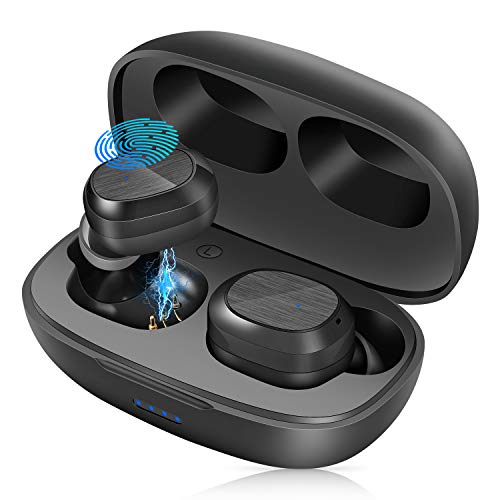 Auricolari Bluetooth 5.1 Cuffie Wireless, BassPal IPX7 Impermeabile Cuffie In Ear Sport Senza Fili con Deep Bass, Facile Accoppiare in, Auricolare con Mini Custodia di Ricarica per iOS & Android