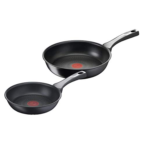 Tefal G2599002 Unlimited on Set di 2 padelle, 20-26 cm, 18/10 Steel