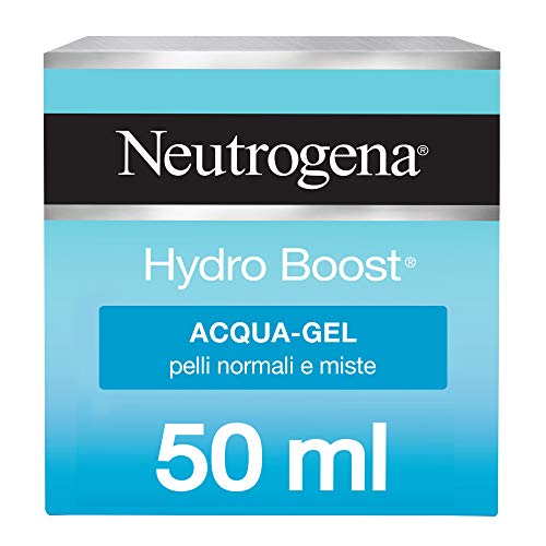Neutrogena, Acqua Gel, Hydro Boost, Pelli Normali e Miste, Idratante, Hyaluronic Gel Matrix, Acido Ialuronico, Pelli Sensibili, 50ml