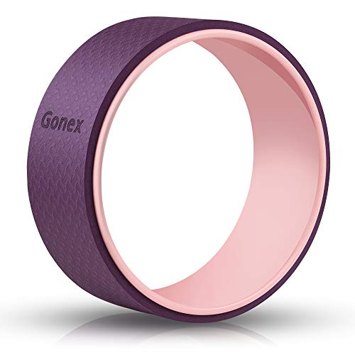 Gonex Ruota Yoga 33cm Yoga Wheel Set con Cuscinetto Spessa 10mm, Rullo Esercizi Pilates Fitness Palestra, Perfetto per Stretching Flessibilità & Migliorare Backbends & Alleviare Dolore di Schiena