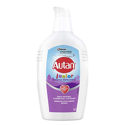 Autan Junior Gel, per Bambini oltre 2 Anni, Insetto Repellente e Antizanzare, 1 Confezione da 100 ml, Senza Profumo, Dermatologicamente Testato