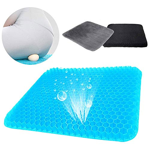 VIVILINEN Cuscino Ortopedico Multifunzionale in Gel Cuscino a Nido d'Ape Design Traspirante con Rivestimento Antiscivolo Pain Relif Cushion per Auto Sedia da Ufficio