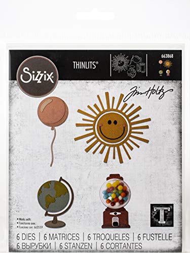 Sizzix Set di Fustelle Thinlits di Tim Holtz, Multicolore, Taglia unica, 6 unità