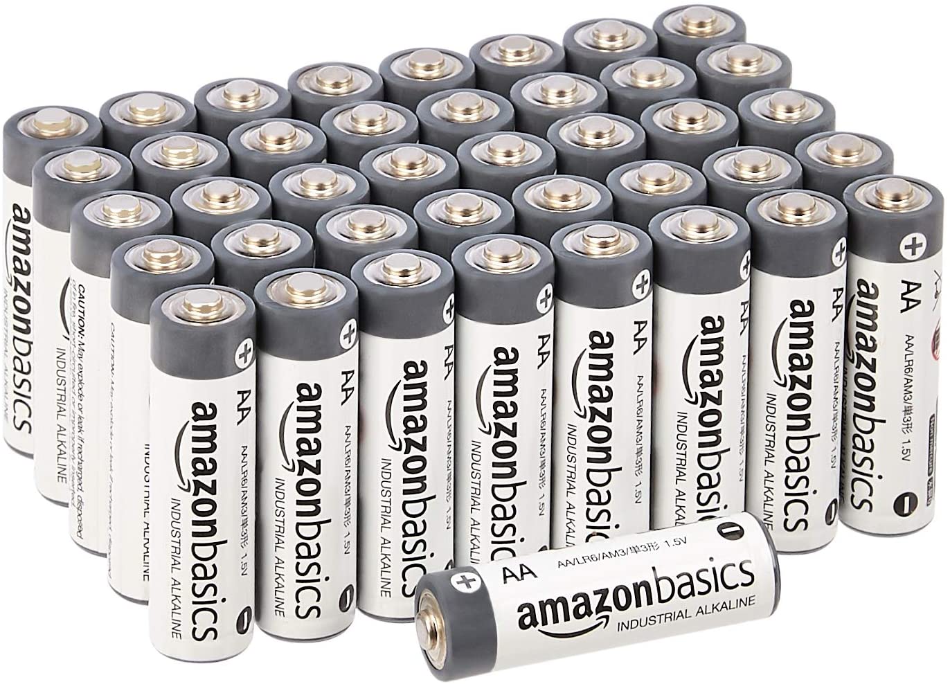 AmazonBasics Batterie industriali alcaline AA, confezione da 40