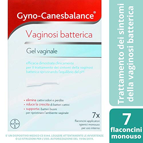 Gyno-Canesbalance Contro La Vaginosi Batterica, 7 Flaconcini Applicatori Igienici Monouso 5 Milliliter