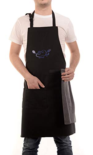ZEROBY Grembiule da Cucina Innovativo per Il Cuoco Professionista e Dilettante per Uomo e Donna Indispensabile per Barbecue Bar e Grigliata da Chef.