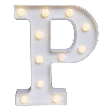 Yuna Lettere Luminose LED Lettere Decorative a LED Lettere dell'alfabeto Bianco (P)