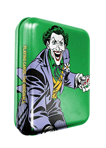 Cartamundi Dc Comics, The Joker Carte da Gioco in Astuccio di Latta Goffrata, Colore Metal, 108223924