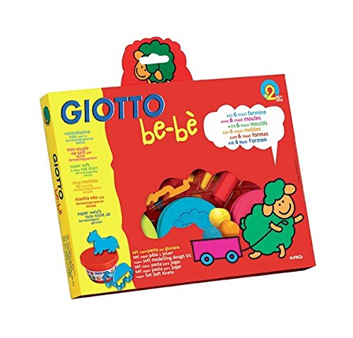 Giotto be-bè Set 3 barattolini SuperPasta per giocare + accessori per creare, Modelli/Colori Assortiti, 1 Pezzo