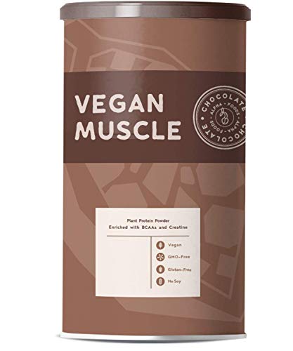 Proteine Vegane per i muscoli | CIOCCOLATO | Proteine vegetali derivate da semi germogliati | Arricchite con bcaa e creatina | 600 grammi in polvere