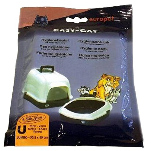 Ebi Easy Cat Eco - Sacchetti igienici Jumbo, 555 x 690 mm, 5 Pezzi