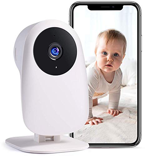 Nooie - Baby monitor con fotocamera e audio a 2 vie, 2,4 G, WiFi, 1080P, compatibile con le telecamere di sorveglianza Alexa, rilevazione di movimento con visione notturna e servizio cloud