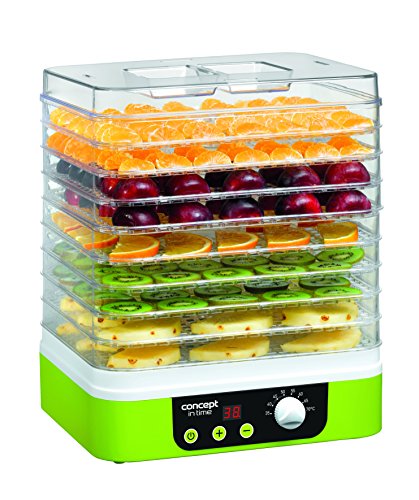 Concept Elettrodomestici SO1060 Essiccatore per Frutta, 9 Scomparti, 260 W, 46 Decibel, Plastic, Verde
