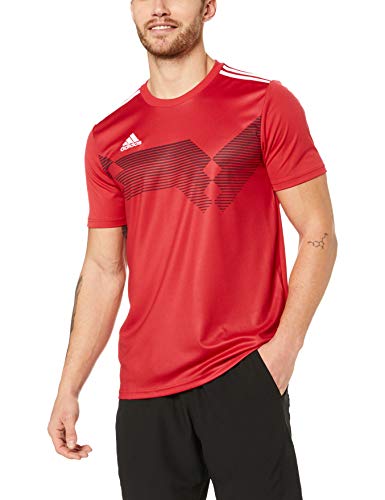 Adidas Football App Generic, Jersey Short Sleeve Uomo, Power Red/White, S