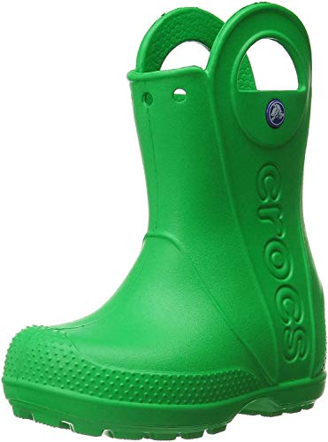 Crocs Handle It Rain Boot K, Stivali di Gomma Unisex – Bambini, Verde (Grass Green), 27/28 EU