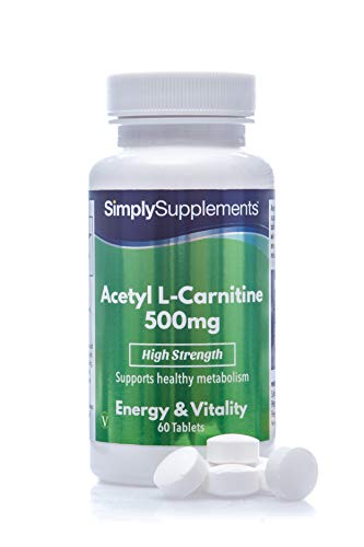 Acetil L-Carnitina 500 mg - 60 Compresse - Adatto ai vegani - 2 mesi di trattamento - SimplySupplements