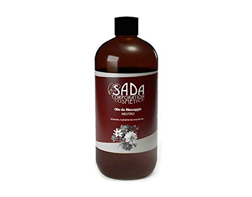 SADA Olio Massaggio Neutro alla Canfora - Azione Termica Tonificante Rassodante Idratante, profumazione neutra - 500 ml