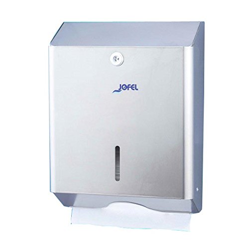 Jofel AH14000 classico zig-zag hand-towel – Dosatore in acciaio INOX spazzolato