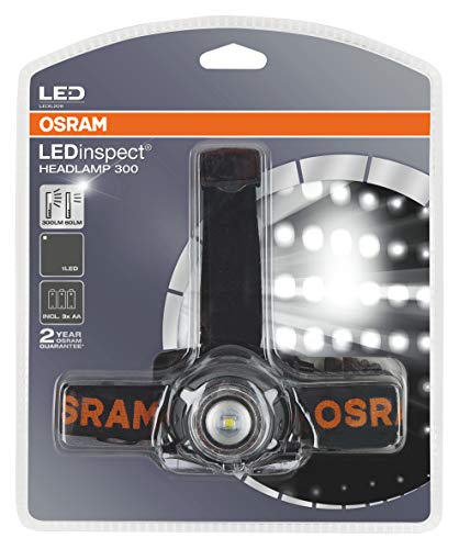 OSRAM LEDIL209 LEDinspect Headlamp 300 Lampada da Lavoro a LED Ricaricabile