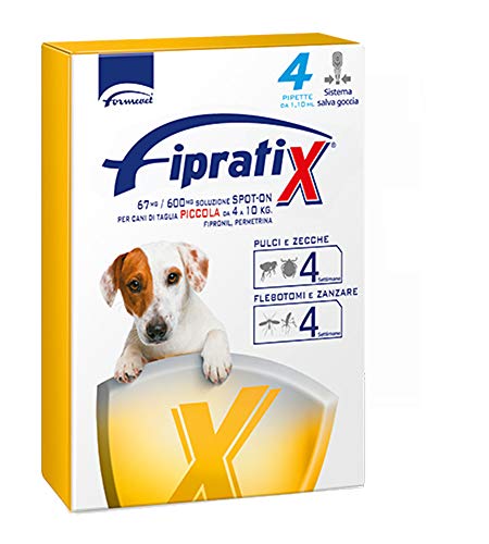 Fipratix antiparassitario per pulci zecche flebotomi e zanzare in pipette per cani