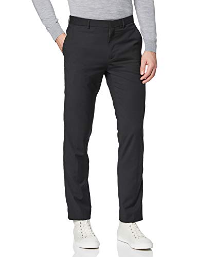 Marchio Amazon - find. Pantaloni Eleganti Skinny Uomo, Nero (Black), 44W / 31L, Label: 44W / 31L