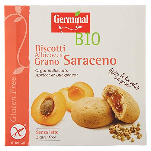 Germinal Bio Biscotti Farciti Albicocca Grano Saraceno - [200 gr], Senza glutine