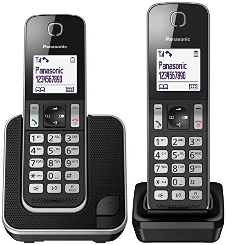 Panasonic KX-TGD312JTB Telefono Cordless Digitale DUO, LCD Monocromatico