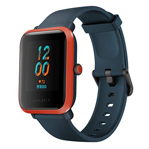 Amazfit Smartwatch Bip S Orologio Intelligente Fitness Tracker Cardio Frequenzimetro per Monitor da Palestra Batteria utile 40 Giorni, Impermeabile con 5 ATM Bluetooth 5.0 / BLE Andriod e iOS-Arancia