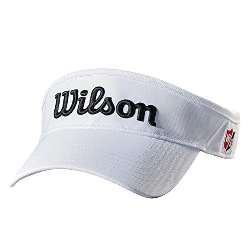 Wilson Staff, WGH6300WH Visiera Curva, Regolabile, Unisex, Poliestere, Bianco