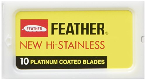 Feather - Lame a doppio filo in acciaio per rasoio di sicurezza, confezione da 30 pezzi