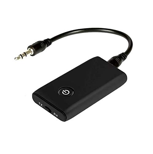 SOOTEWAY Bluetooth 5.0 Trasmettitore e Ricevitore 3.5mm AUX Adattatore Wireless Portatile 2 in 1 Audio Stereo con Cuffie/Altoparlanti/TV/PC/Telefoni/Autoradio
