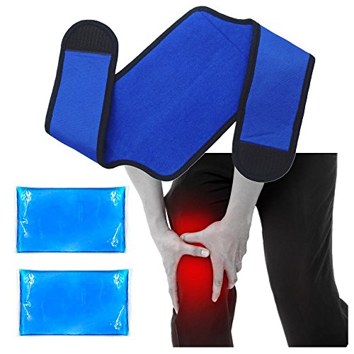 Impacco di gel di ghiaccio riutilizzabile per impacchi al ginocchio con impacco - Sollievo dal dolore per dolori alle articolazioni del ginocchio, gonfiore, artrite reumatoide (8