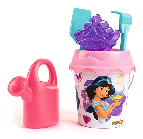 Smoby- CUBO MM Completo PRINCESAS Disney Princess Set Mare cm. 16-7 Accessori Inclusi (Paletta rastrello, Secchiello), Colore Rosa, 862090