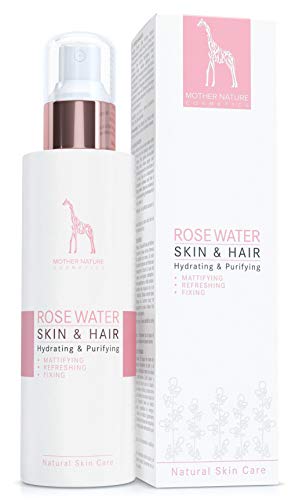 Acqua Di Rose 100% PURA e VEGAN - senza Additivi Artificiali - 200ml di Tonico Astringente per il Viso per i Pori - Idratante Naturale per Pelle e Capelli