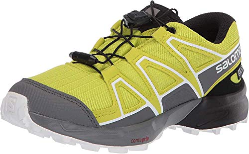 SALOMON Speedcross CSWP J, Scarpe da Trail Running Bambini, Verde (Evening Primrose/Quiet Shade/Black), 39 EU