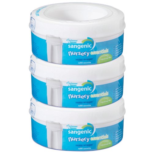 Tommee Tippee Nursery Essentials - Ricariche Sangenic per lo smaltimento dei pannolini, 0+ mesi, 3 pezzi