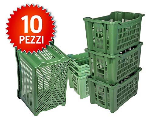 ICS Plastica 10 Cassette agricole impilabili aperte per olive