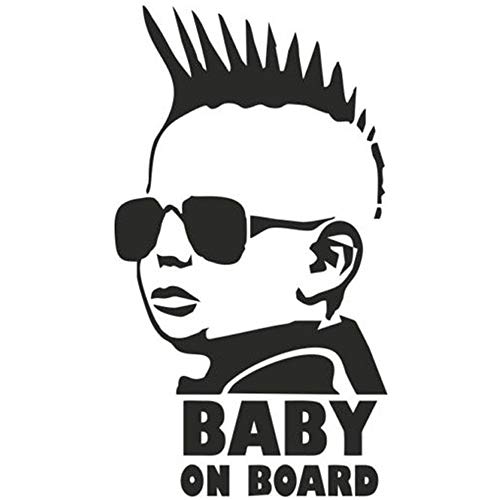 YU Adesivo per Auto Adesivo per Il Corpo Personalizzato Baby ON Board Occhiali da Sole Baby Sticker