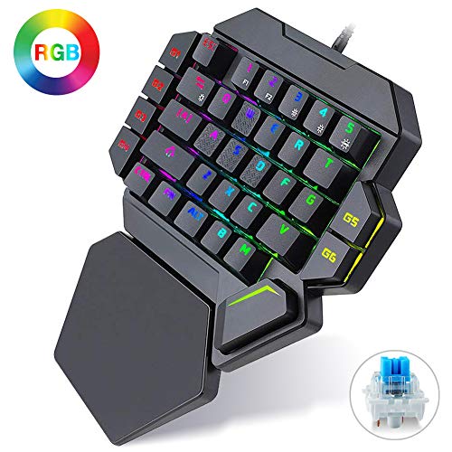 K50 RGB Wired Gaming Keyboard 35 tasti interruttore blu retroilluminato LED tastiera meccanica macro definizione
