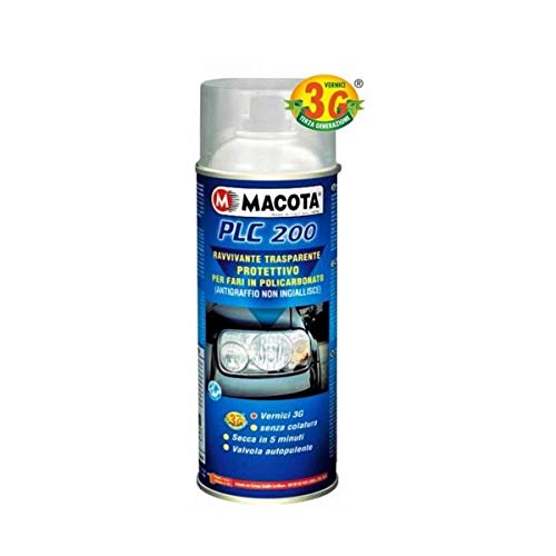 StickersLab - MACOTA PLC 200 Ravvivante Trasparente Fari Protettivo Vernice Spray 200/400ml (200ml)