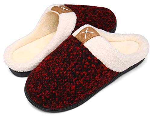 Mishansha Donna Pantofole Inverno Camera da Letto Morbide Antiscivolo Scarpe da Casa Donne Interno Morbido Caldo Scarpe,Rosso,36/37 EU