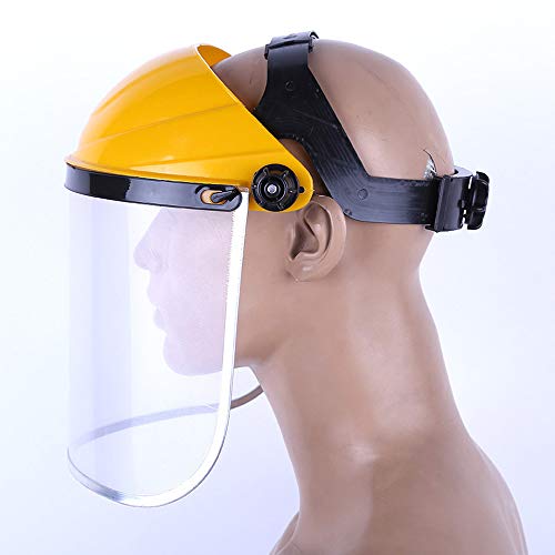 Copertura protettiva per il viso Protezione per gli occhi di sicurezza Visiera ribaltabile in PVC montata sulla testa Protezione dagli spruzzi regolabile