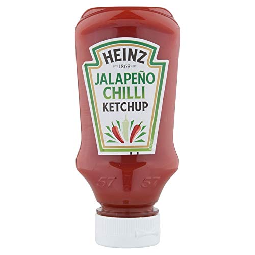 Heinz Tomato Ketchup Fiery Chili Top Down, Confezione da 10 Pezzi
