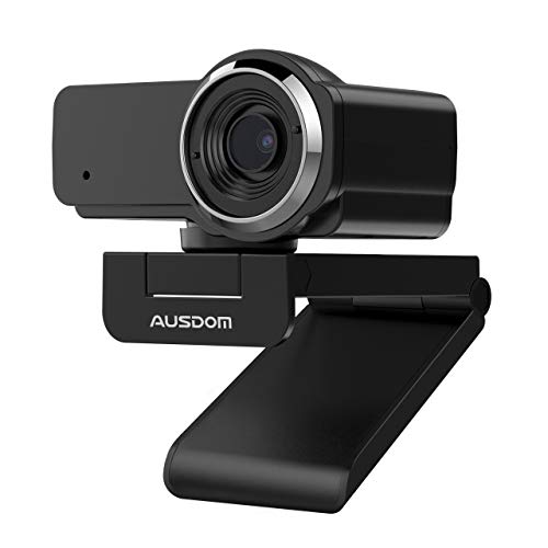 AUSDOM Webcam Full HD 1080P PRO con Microfono, Fotocamera PC USB, Grandangolo per Chat Video/Registrazione su Youtube/Skype, Compatibile con Windows 7/8/10 / XP/Chrome/Mac OS