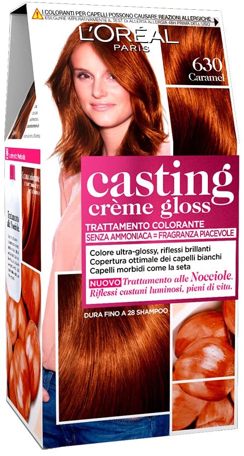 L'Oréal Paris Colorazione Capelli Casting Crème Gloss, Tinta Colore Trattamento senza Ammoniaca per una Fragranza Piacevole, 630 Caramel