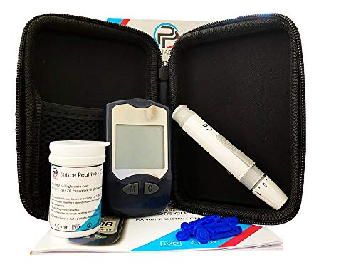 Misuratore della glicemia, dispositivo per misurazione di zucchero nel sangue con pungidito, Glucometro e ricariche per controllo analisi del diabete PataPac