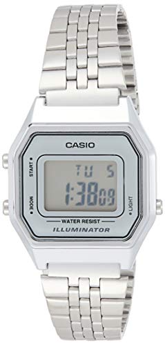 Casio Orologio Digitale Donna con Cinturino in Acciaio Inox LA680WEA-7EF