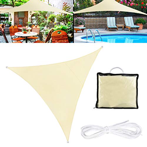 TedGem Tende da Sole per Esterno, Vela Ombreggiante,Tenda a Vela Triangolo 3 x 3 x 3m Metri, Protezione Raggi UV Vela Tenda, Impermeabile e Resistente, per Giardino Balcone Terrazza(3X3X3M)